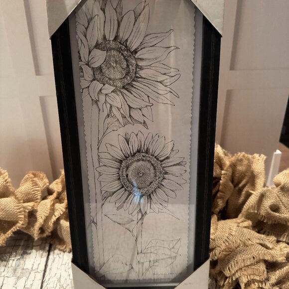 Sunflower Sketch Framed Wall Hanging - Picture 1 of 2